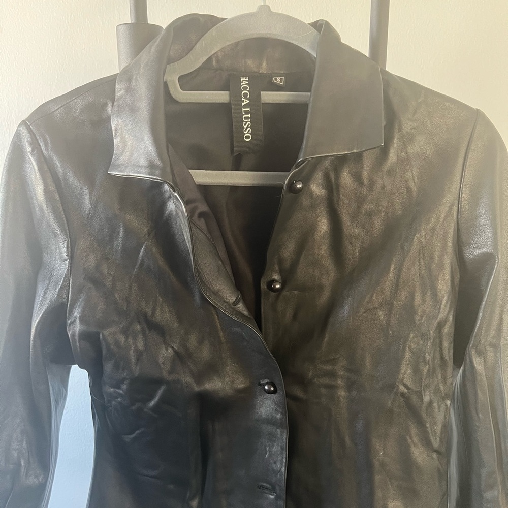 Giacco Lusso Shirt Jacket Black size small
